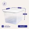 imageHOMZ 10Pack Snaplock Small Clear Plastic Storage Organizer Bins wLids 6 Quart Gray  Stackable Container Boxes for Bedroom Bathroom Garage and Office OrganizationWhite Lid