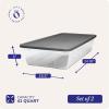 imageHOMZ 10Pack Snaplock Small Clear Plastic Storage Organizer Bins wLids 6 Quart Gray  Stackable Container Boxes for Bedroom Bathroom Garage and Office OrganizationGray Lid