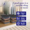 imageHOMZ 10Pack Snaplock Small Clear Plastic Storage Organizer Bins wLids 6 Quart Gray  Stackable Container Boxes for Bedroom Bathroom Garage and Office OrganizationGray Lid