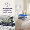 imageHOMZ 10Pack Snaplock Small Clear Plastic Storage Organizer Bins wLids 6 Quart Gray  Stackable Container Boxes for Bedroom Bathroom Garage and Office OrganizationBlue Lid