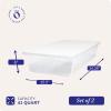 imageHOMZ 10Pack Snaplock Small Clear Plastic Storage Organizer Bins wLids 6 Quart Gray  Stackable Container Boxes for Bedroom Bathroom Garage and Office OrganizationWhite Lid