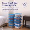 imageHOMZ 10Pack Snaplock Small Clear Plastic Storage Organizer Bins wLids 6 Quart Gray  Stackable Container Boxes for Bedroom Bathroom Garage and Office OrganizationBlue Lid
