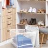 imageHOMZ 10Pack Snaplock Small Clear Plastic Storage Organizer Bins wLids 6 Quart Gray  Stackable Container Boxes for Bedroom Bathroom Garage and Office OrganizationWhite Lid