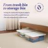 imageHOMZ 10Pack Snaplock Small Clear Plastic Storage Organizer Bins wLids 6 Quart Gray  Stackable Container Boxes for Bedroom Bathroom Garage and Office OrganizationWhite Lid
