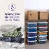 imageHOMZ 10Pack Snaplock Small Clear Plastic Storage Organizer Bins wLids 6 Quart Gray  Stackable Container Boxes for Bedroom Bathroom Garage and Office OrganizationWhite Lid