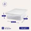imageHOMZ 10Pack Snaplock Small Clear Plastic Storage Organizer Bins wLids 6 Quart Gray  Stackable Container Boxes for Bedroom Bathroom Garage and Office OrganizationWhite Lid