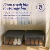 imageHOMZ 10Pack Snaplock Small Clear Plastic Storage Organizer Bins wLids 6 Quart Gray  Stackable Container Boxes for Bedroom Bathroom Garage and Office OrganizationGray Lid