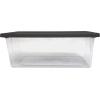 imageHOMZ 10Pack Snaplock Small Clear Plastic Storage Organizer Bins wLids 6 Quart Gray  Stackable Container Boxes for Bedroom Bathroom Garage and Office OrganizationGray Lid