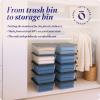 imageHOMZ 10Pack Snaplock Small Clear Plastic Storage Organizer Bins wLids 6 Quart Gray  Stackable Container Boxes for Bedroom Bathroom Garage and Office OrganizationGray Lid