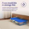 imageHOMZ 10Pack Snaplock Small Clear Plastic Storage Organizer Bins wLids 6 Quart Gray  Stackable Container Boxes for Bedroom Bathroom Garage and Office OrganizationBlue Lid