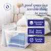 imageHOMZ 10Pack Snaplock Small Clear Plastic Storage Organizer Bins wLids 6 Quart Gray  Stackable Container Boxes for Bedroom Bathroom Garage and Office OrganizationWhite Lid