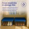 imageHOMZ 10Pack Snaplock Small Clear Plastic Storage Organizer Bins wLids 6 Quart Gray  Stackable Container Boxes for Bedroom Bathroom Garage and Office OrganizationBlue Lid