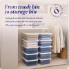 imageHOMZ 10Pack Snaplock Small Clear Plastic Storage Organizer Bins wLids 6 Quart Gray  Stackable Container Boxes for Bedroom Bathroom Garage and Office OrganizationWhite Lid