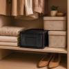 imageHOMZ 2Pack 1Drawer Storage Cart Clear Plastic Container 1425quot Wide Medium Black Frame  Organizing Drawer Containers for Home Bathroom Bedroom Office and ClassroomBlack frame with smoke tint drawers
