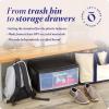 imageHOMZ 2Pack 1Drawer Storage Cart Clear Plastic Container 1425quot Wide Medium Black Frame  Organizing Drawer Containers for Home Bathroom Bedroom Office and ClassroomBlack frame with clear drawers