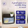 imageHOMZ 2Pack 1Drawer Storage Cart Clear Plastic Container 1425quot Wide Medium Black Frame  Organizing Drawer Containers for Home Bathroom Bedroom Office and ClassroomBlack frame with clear drawers