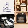 imageHOMZ 2Pack 1Drawer Storage Cart Clear Plastic Container 1425quot Wide Medium Black Frame  Organizing Drawer Containers for Home Bathroom Bedroom Office and ClassroomBlack frame with smoke tint drawers