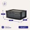 imageHOMZ 2Pack 1Drawer Storage Cart Clear Plastic Container 1425quot Wide Medium Black Frame  Organizing Drawer Containers for Home Bathroom Bedroom Office and ClassroomBlack frame with smoke tint drawers