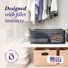 imageHOMZ 2Pack 1Drawer Storage Cart Clear Plastic Container 1425quot Wide Medium Black Frame  Organizing Drawer Containers for Home Bathroom Bedroom Office and ClassroomBlack frame with smoke tint drawers