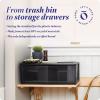 imageHOMZ 2Pack 1Drawer Storage Cart Clear Plastic Container 1425quot Wide Medium Black Frame  Organizing Drawer Containers for Home Bathroom Bedroom Office and ClassroomBlack frame with smoke tint drawers
