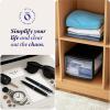 imageHOMZ 2Pack 1Drawer Storage Cart Clear Plastic Container 1425quot Wide Medium Black Frame  Organizing Drawer Containers for Home Bathroom Bedroom Office and ClassroomBlack frame with clear drawers