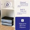 imageHOMZ 2Pack Drawer Storage Cart 2Tier Wide Clear Plastic Organizer Black Frame  Organizing Containers for Home Office Bathroom Bedroom and ClassroomBlack frame with clear drawers