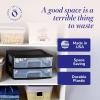 imageHOMZ 2Pack Drawer Storage Cart 2Tier Wide Clear Plastic Organizer Black Frame  Organizing Containers for Home Office Bathroom Bedroom and ClassroomBlack frame with clear drawers