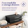 imageHOMZ 2Pack Drawer Storage Cart 2Tier Wide Clear Plastic Organizer Black Frame  Organizing Containers for Home Office Bathroom Bedroom and ClassroomBlack frame with smoke tint drawers