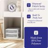 imageHOMZ 2Pack Drawer Storage Cart 2Tier Wide Clear Plastic Organizer Black Frame  Organizing Containers for Home Office Bathroom Bedroom and ClassroomWhite frame with clear drawers