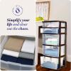 imageHOMZ 2Pack Drawer Tower 5Tier Clear Plastic Storage Organizer Unit Black Frame  MultiPurpose Container Drawers for Bedroom Bathroom and Office OrganizationBlack
