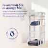 imageHOMZ 2Pack Drawer Tower 5Tier Clear Plastic Storage Organizer Unit Black Frame  MultiPurpose Container Drawers for Bedroom Bathroom and Office OrganizationWhite