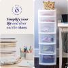 imageHOMZ 2Pack Drawer Tower 5Tier Clear Plastic Storage Organizer Unit Black Frame  MultiPurpose Container Drawers for Bedroom Bathroom and Office OrganizationWhite