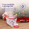 imageHOMZ 2Pack Holiday Tote Clear Plastic Storage Bins wLids ampamp Dividers 112 Quart Red  Stackable Organizing Containers for Christmas Ornament Decorations Gift Wraps and Crafts112 Quart