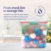 imageHOMZ 2Pack Holiday Tote Clear Plastic Storage Bins wLids ampamp Dividers 112 Quart Red  Stackable Organizing Containers for Christmas Ornament Decorations Gift Wraps and Crafts31 Quart Pack of 4