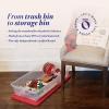 imageHOMZ 2Pack Holiday Tote Clear Plastic Storage Organizer Bins with Lids 41 Quart Red  Stackable Organizing Containers for Christmas Ornament Decorations Gift Wraps and Crafts2 Pack
