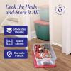 imageHOMZ 2Pack Holiday Tote Clear Plastic Storage Organizer Bins with Lids 41 Quart Red  Stackable Organizing Containers for Christmas Ornament Decorations Gift Wraps and Crafts2 Pack