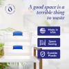 imageHOMZ 2Pack Latching Lid Large Clear Plastic Storage Bins with Lids 66 Quart Blue Latch  Stackable Container Boxes for Home Bathroom and Office OrganizationBlue