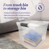 imageHOMZ 2Pack Latching Lid Large Clear Plastic Storage Bins with Lids 66 Quart Blue Latch  Stackable Container Boxes for Home Bathroom and Office OrganizationGray