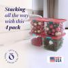 imageHOMZ 2Pack Latching Lid Large Clear Plastic Storage Bins with Lids 66 Quart Blue Latch  Stackable Container Boxes for Home Bathroom and Office OrganizationRed