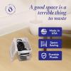 imageHOMZ 2Pack Latching Lid Large Clear Plastic Storage Bins with Lids 66 Quart Blue Latch  Stackable Container Boxes for Home Bathroom and Office OrganizationGray