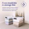 imageHOMZ 2Pack Latching Lid Large Clear Plastic Storage Bins with Lids 66 Quart Blue Latch  Stackable Container Boxes for Home Bathroom and Office OrganizationGray