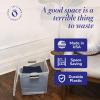 imageHOMZ 2Pack Latching Lid Large Clear Plastic Storage Bins with Lids 66 Quart Blue Latch  Stackable Container Boxes for Home Bathroom and Office OrganizationGray
