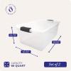imageHOMZ 2Pack Latching Lid Large Clear Plastic Storage Bins with Lids 66 Quart Blue Latch  Stackable Container Boxes for Home Bathroom and Office OrganizationGray