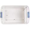 imageHOMZ 2Pack Latching Lid Large Clear Plastic Storage Bins with Lids 66 Quart Blue Latch  Stackable Container Boxes for Home Bathroom and Office OrganizationBlue