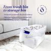imageHOMZ 2Pack Latching Lid Large Clear Plastic Storage Bins with Lids 66 Quart Blue Latch  Stackable Container Boxes for Home Bathroom and Office OrganizationBlue
