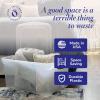 imageHOMZ 2Pack Latching Lid Large Clear Plastic Storage Bins with Lids 66 Quart Blue Latch  Stackable Container Boxes for Home Bathroom and Office OrganizationGray