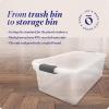 imageHOMZ 2Pack Latching Lid Large Clear Plastic Storage Bins with Lids 66 Quart Blue Latch  Stackable Container Boxes for Home Bathroom and Office OrganizationGray