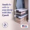imageHOMZ 2Pack Latching Lid Large Clear Plastic Storage Bins with Lids 66 Quart Blue Latch  Stackable Container Boxes for Home Bathroom and Office OrganizationGray