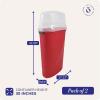 imageHOMZ 2Pack Seasonal Holiday Plastic Vertical Gift Wrap Storage Organizer Red ampamp Clear  Paper Wrapping Bin Containers for Christmas Gifts and Birthday Presents