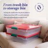 imageHOMZ 2Pack Under Bed Storage Clear Plastic Containers with Lids 60 Quart Gray Latch  Stackable Underbed Organizer Bins for Shoes Bags Clothes and TowelsClear